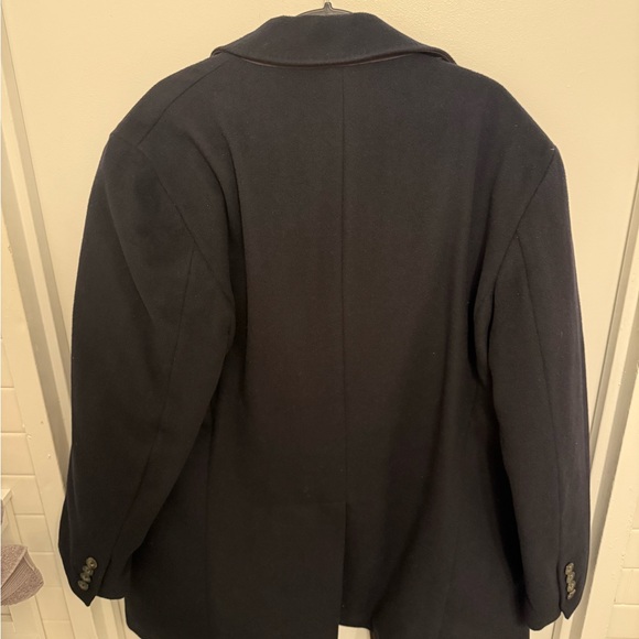 Lauren Ralph Lauren Wool Down Car Coat Navy Size 44R Genuine Down Fill - Picture 5 of 6